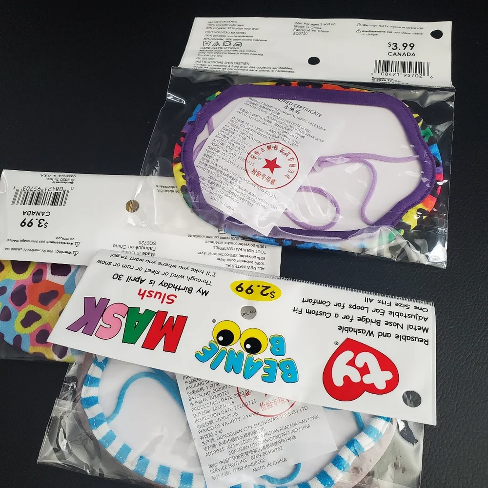 Ty Beanie Boo Mask 3ct